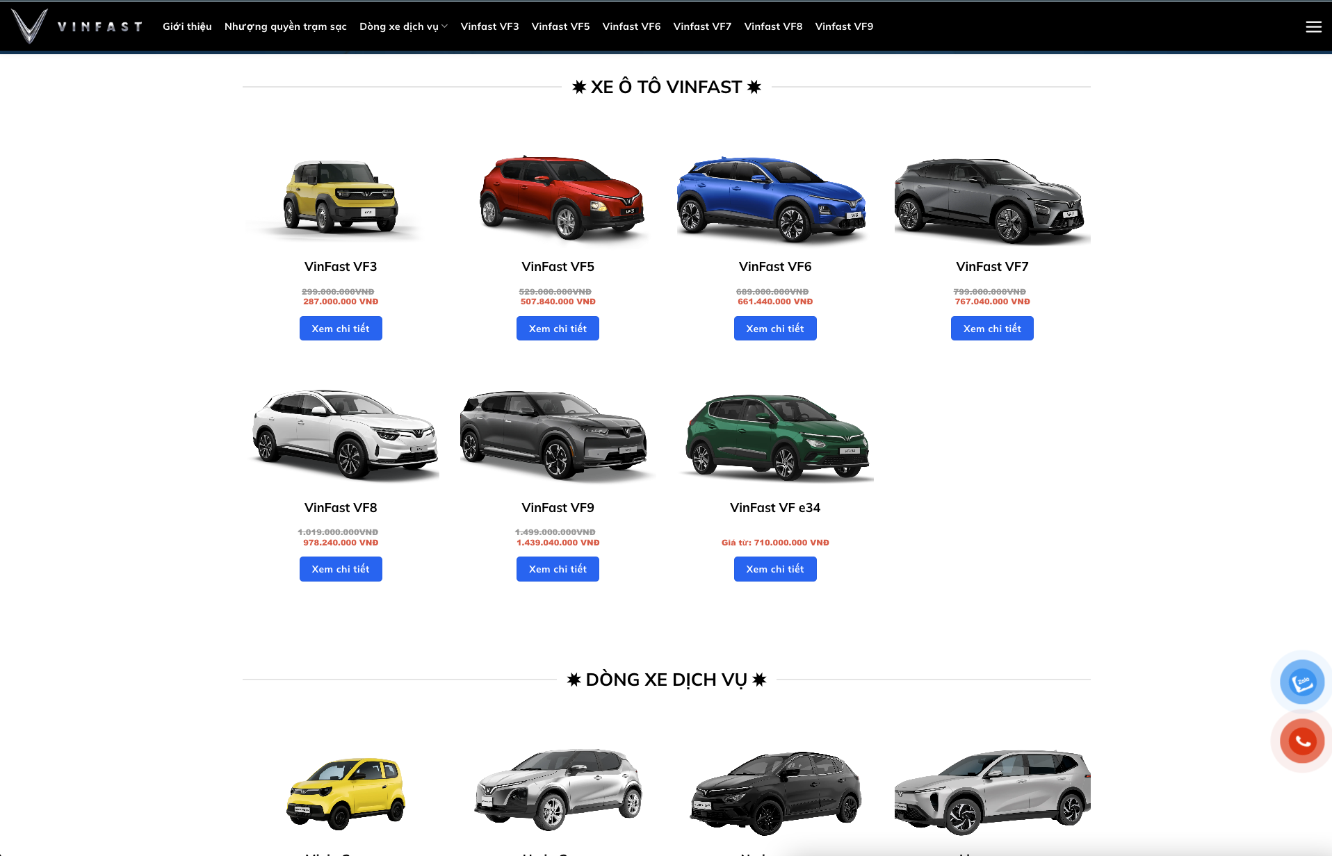 Website bán xe Vinfast chuẩn SEO mới nhất 2025 mẫu 3