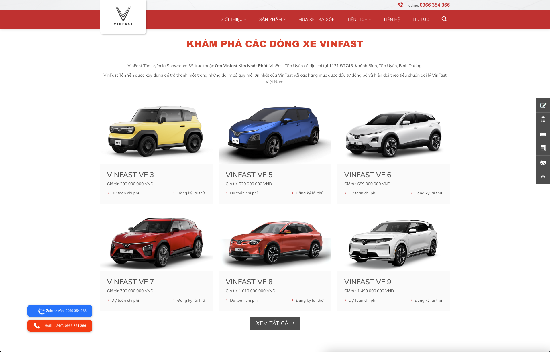 Website bán xe Vinfast chuẩn SEO mới nhất 2025 mẫu 4