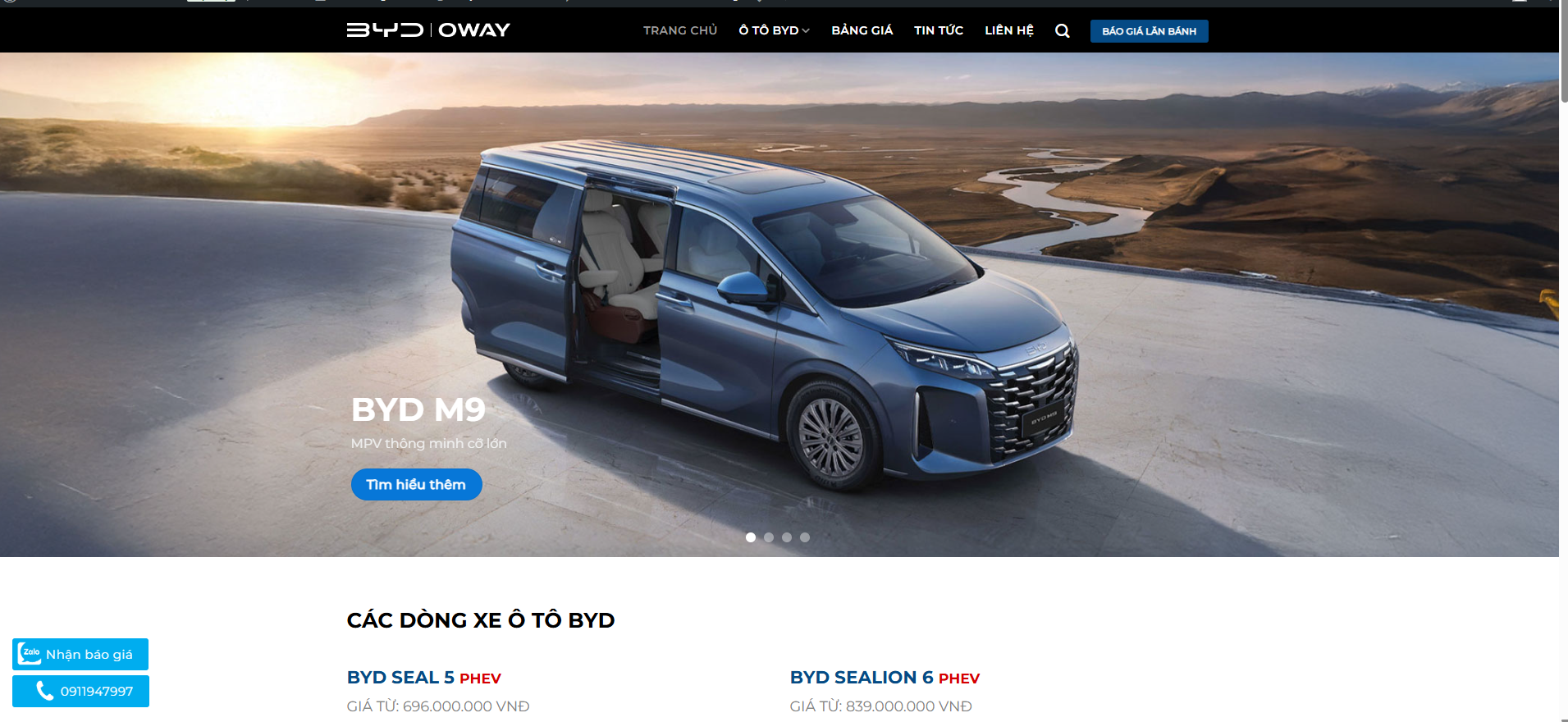 Website bán xe BYD chuẩn SEO mới nhất 2025 mẫu 1